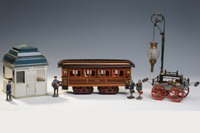 Märklin Kiosk 2619, Kaiserwaggon, Lampe und Buffetwagen; Bauzeit 1895 - 1920